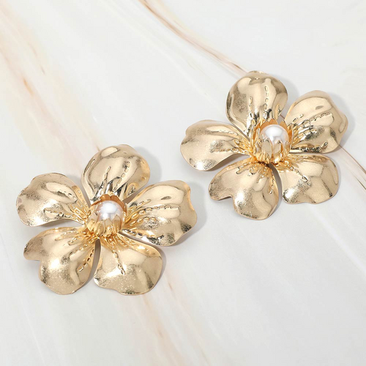 Golden Petal Studs