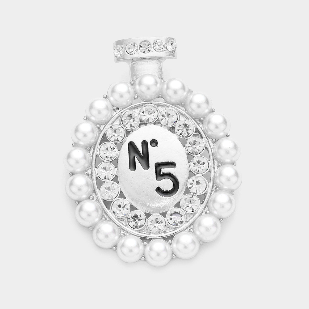 No. 5 Luxe Pearl Brooch