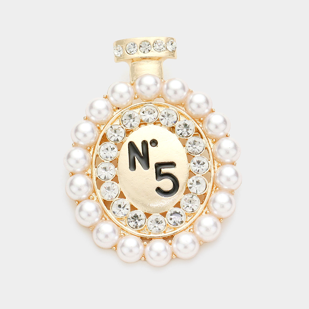 No. 5 Luxe Pearl Brooch